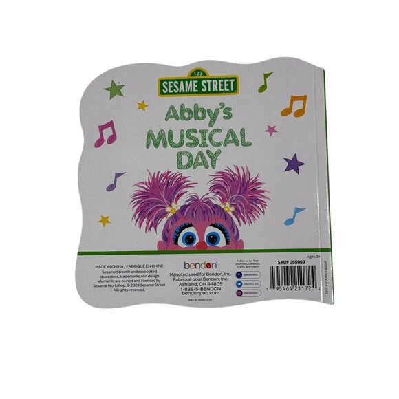 Sesame Street “Abby’s Musical Day” Board Book by Bendon - Picture 3 of 3